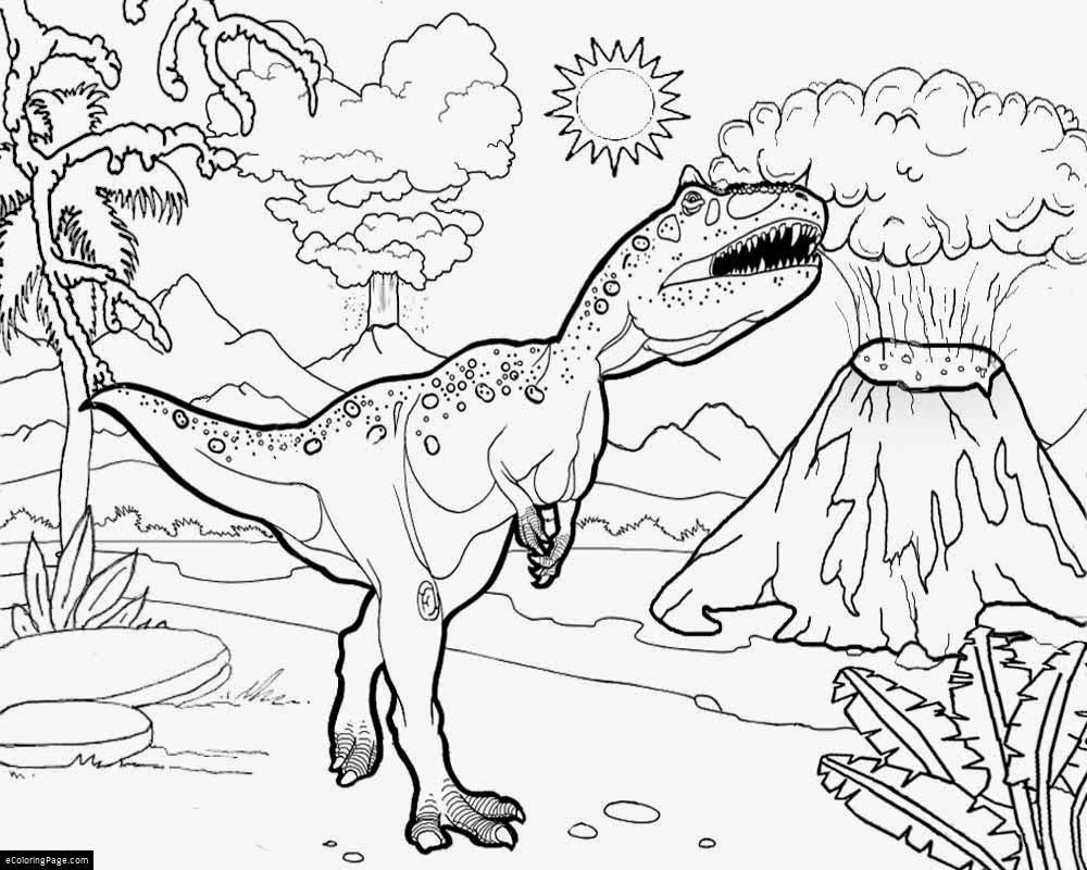 Jurassic World T Rex Afdrukbare Kleurplaat | Dinosaurus ...